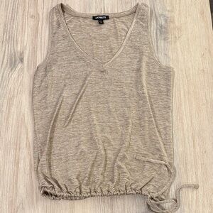 Express Women's Beige V-Neck Tank Top
